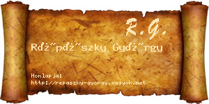 Répászky György névjegykártya