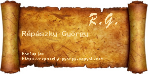 Répászky György névjegykártya