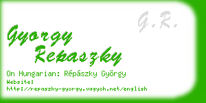 gyorgy repaszky business card